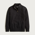 Kids' Cotton Quarter-Zip Pullover - Black