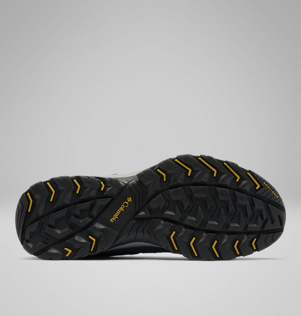 Men's Leather And Mesh Hiking Shoes - Gray