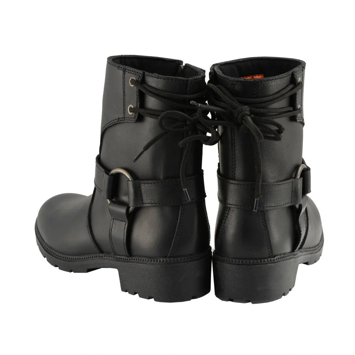 Women's Harness Motorcycle Boots - Black