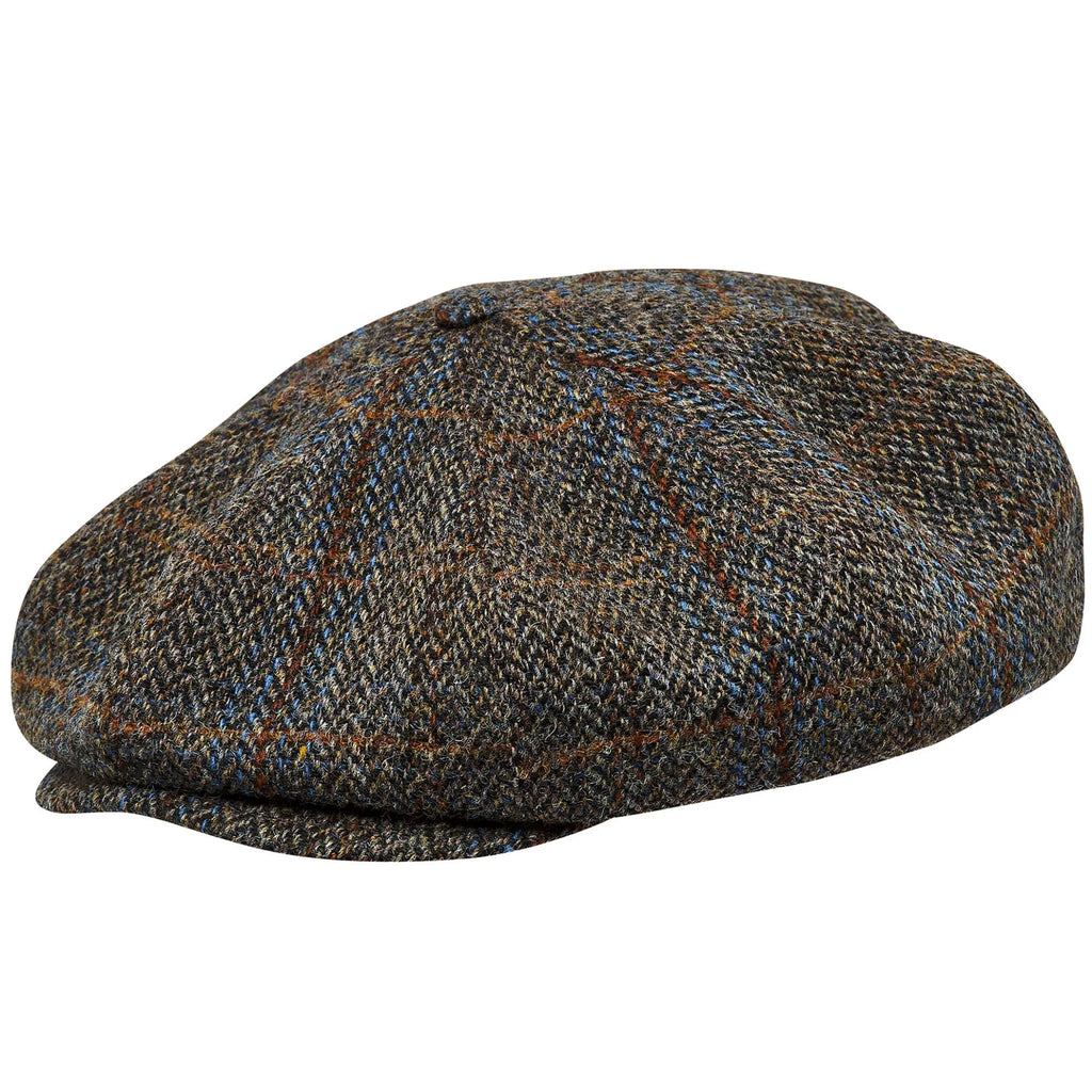 Birmingham Genuine Scottish Herringbone Tweed 8 Panels Man Cap