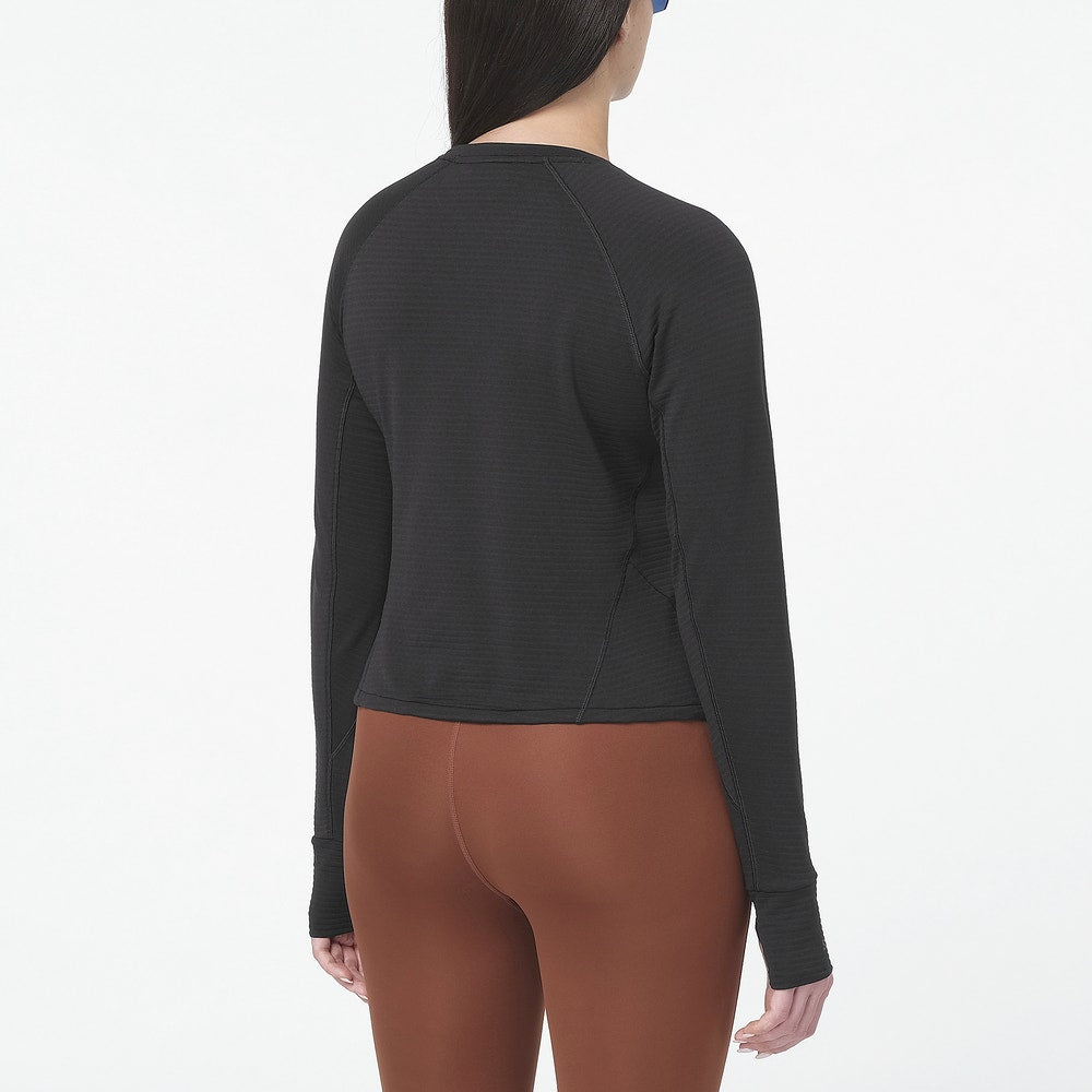 Women's Long Sleeve Fleece Base Layer - Black