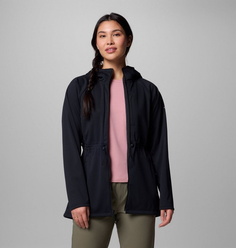 Women's Hooded Softshell Jacket - Stone Green