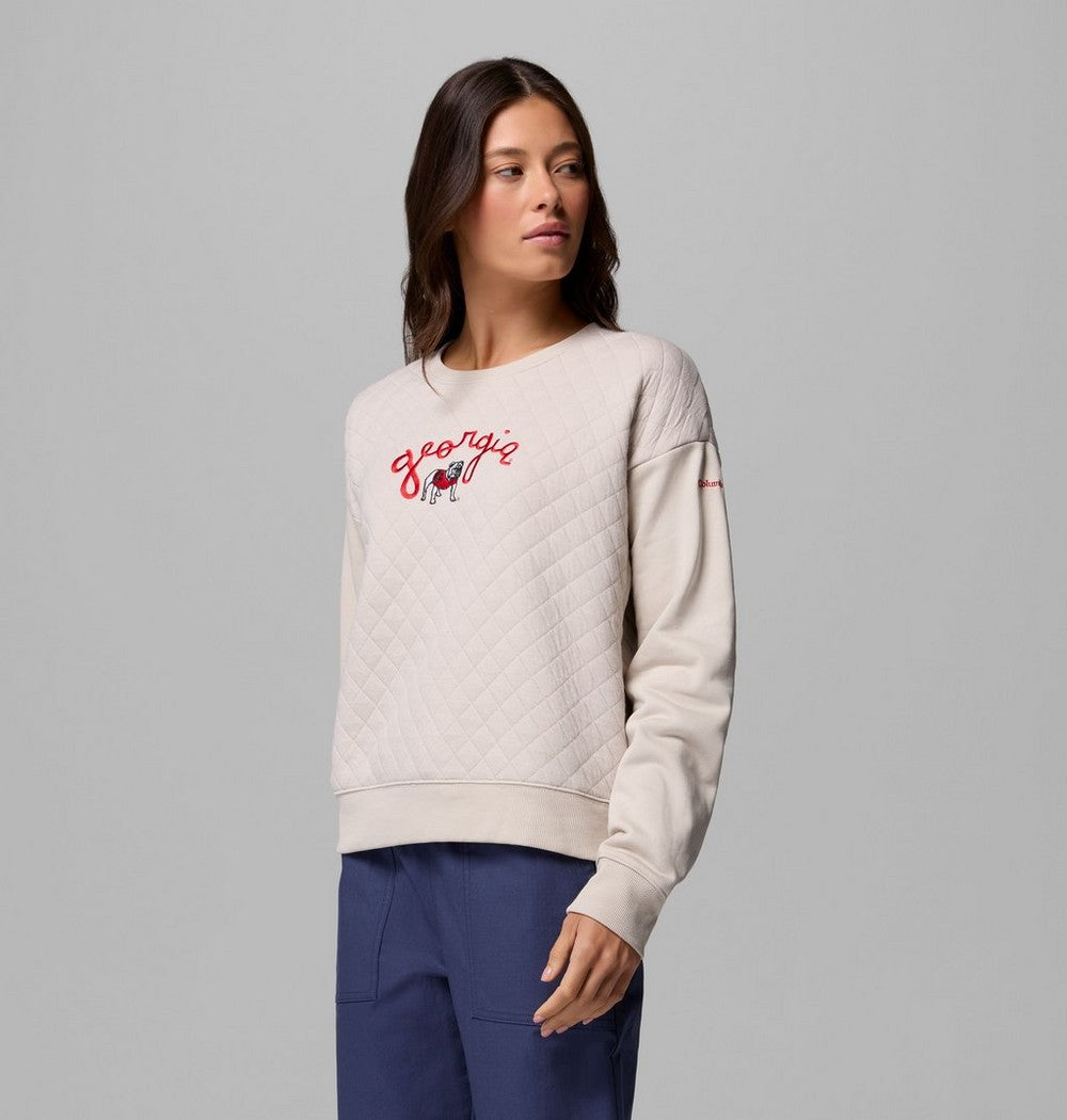 Women's Quilted Crew Sweatshirt - Stone