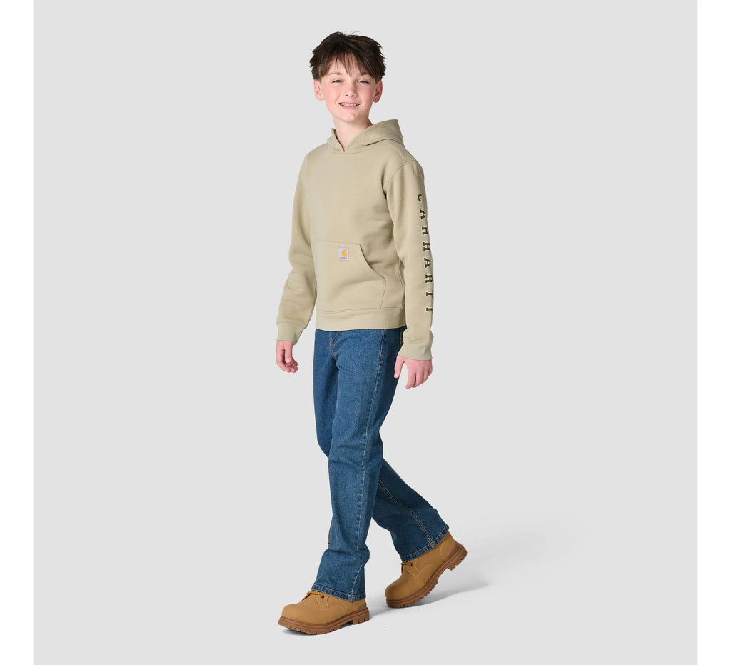 Boys' Dog Graphic Pullover Hoodie - Sandstone