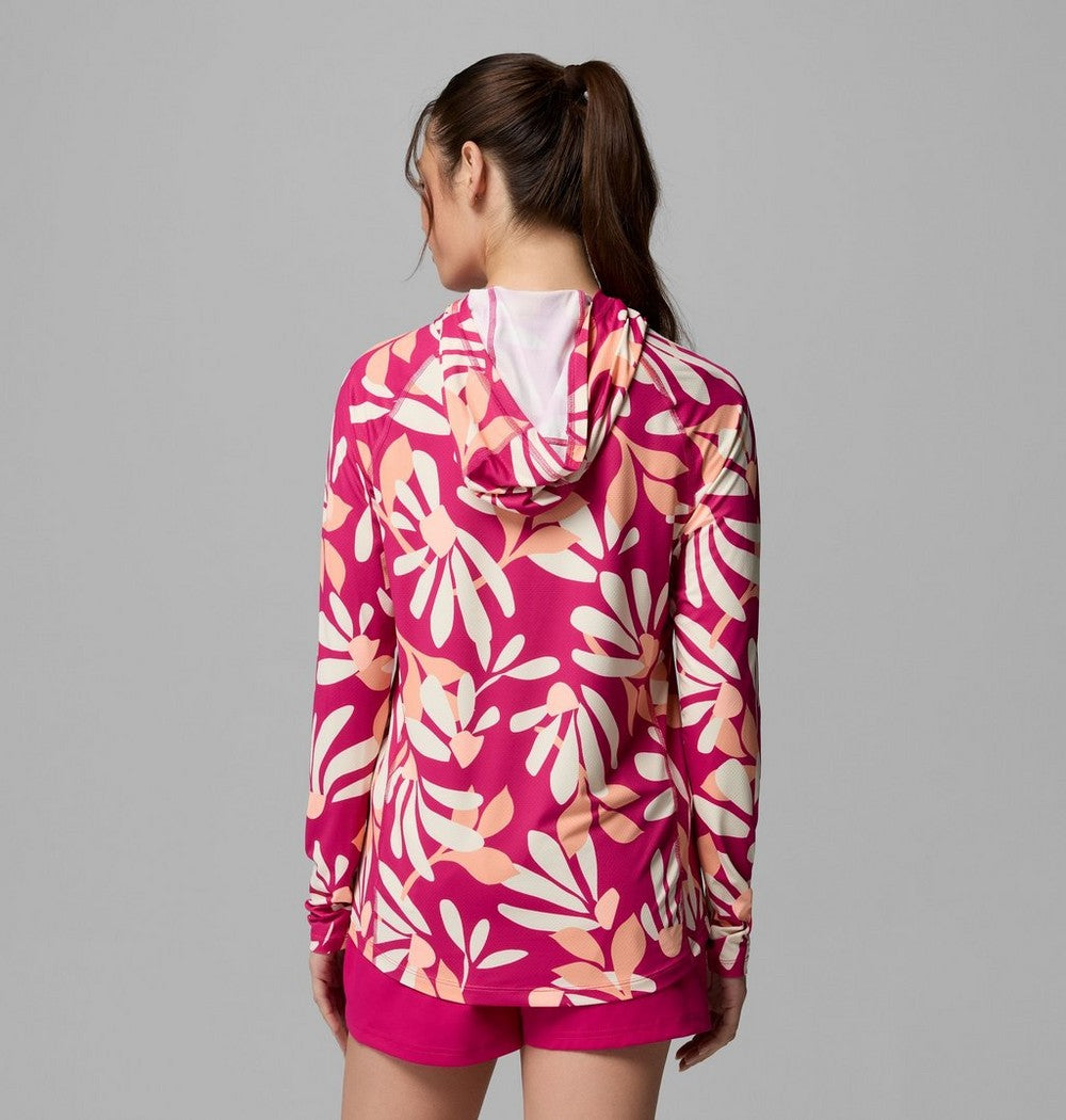 Women's UPF 50 Sun Hoodie - Blue Print