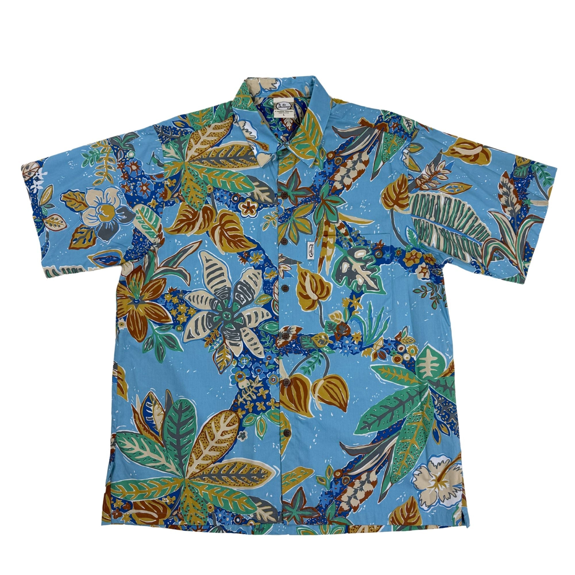 Pua Nui (Powder) Hawaiian Shirts