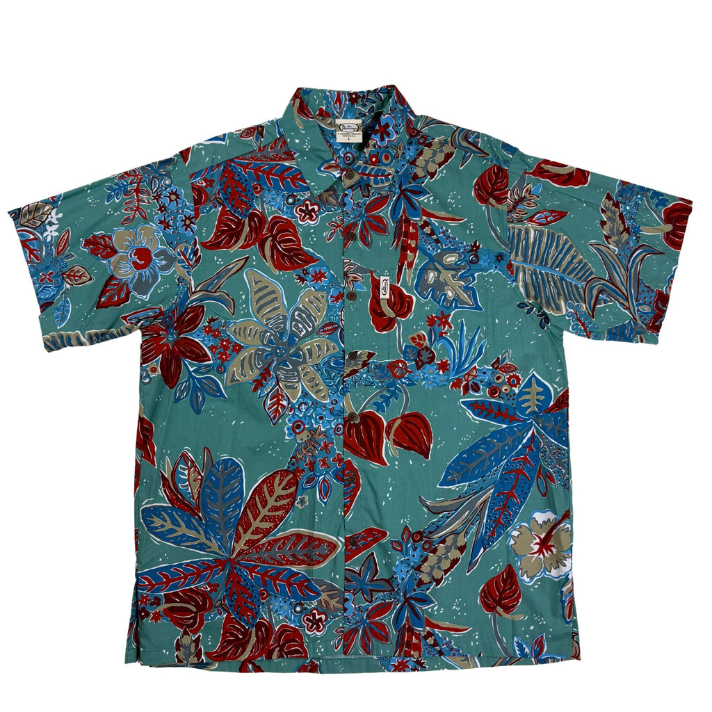 Pua Nui (Sage) Hawaiian Shirts