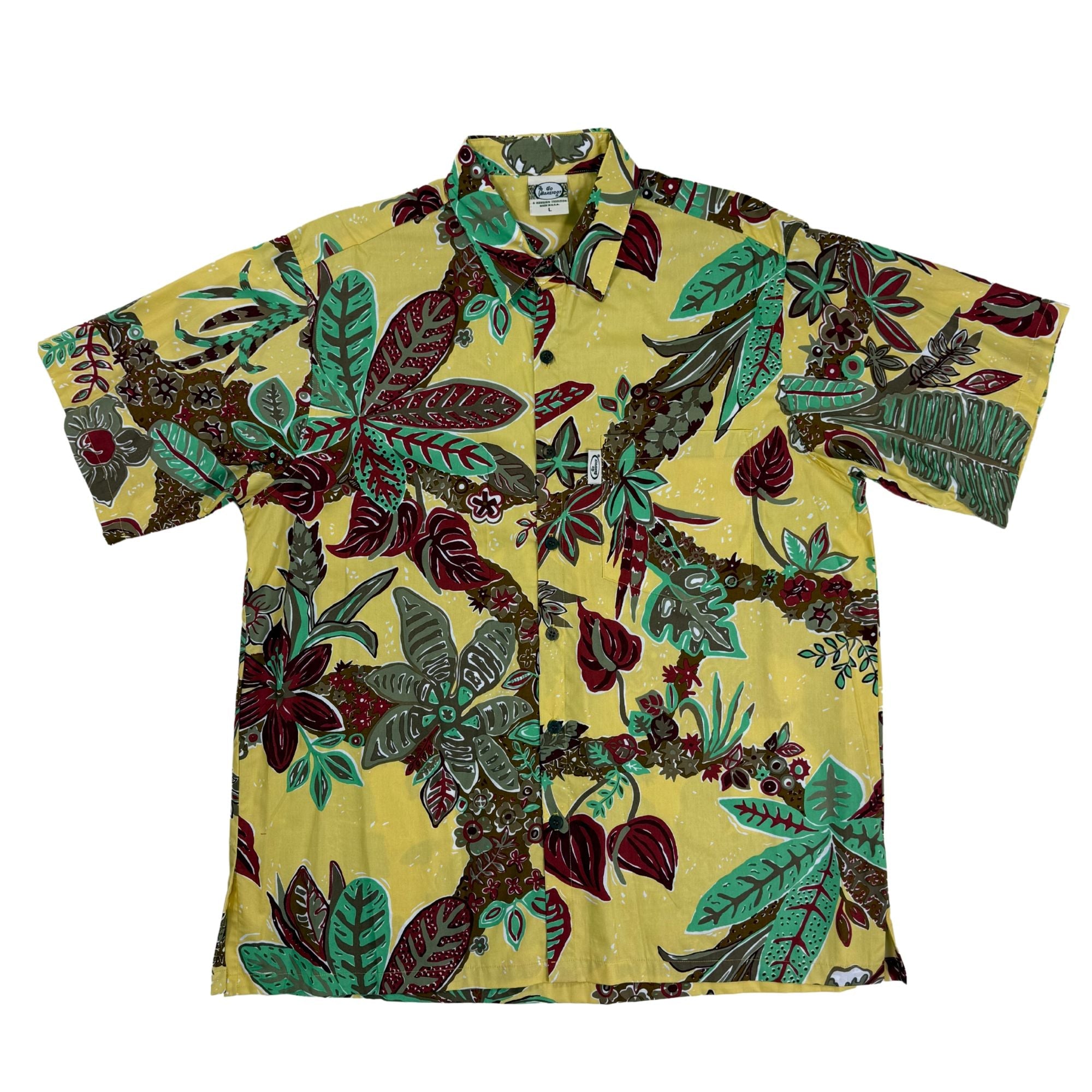 Pua Nui (Yellow) Hawaiian Shirts