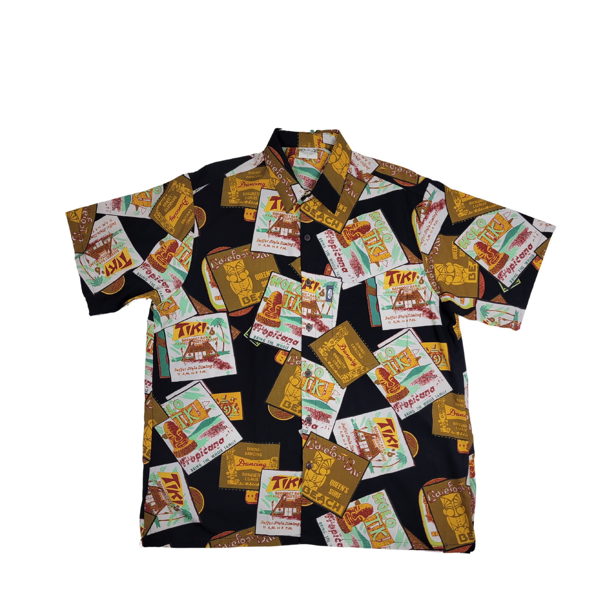 Tiki Room (Black) Hawaiian Shirts