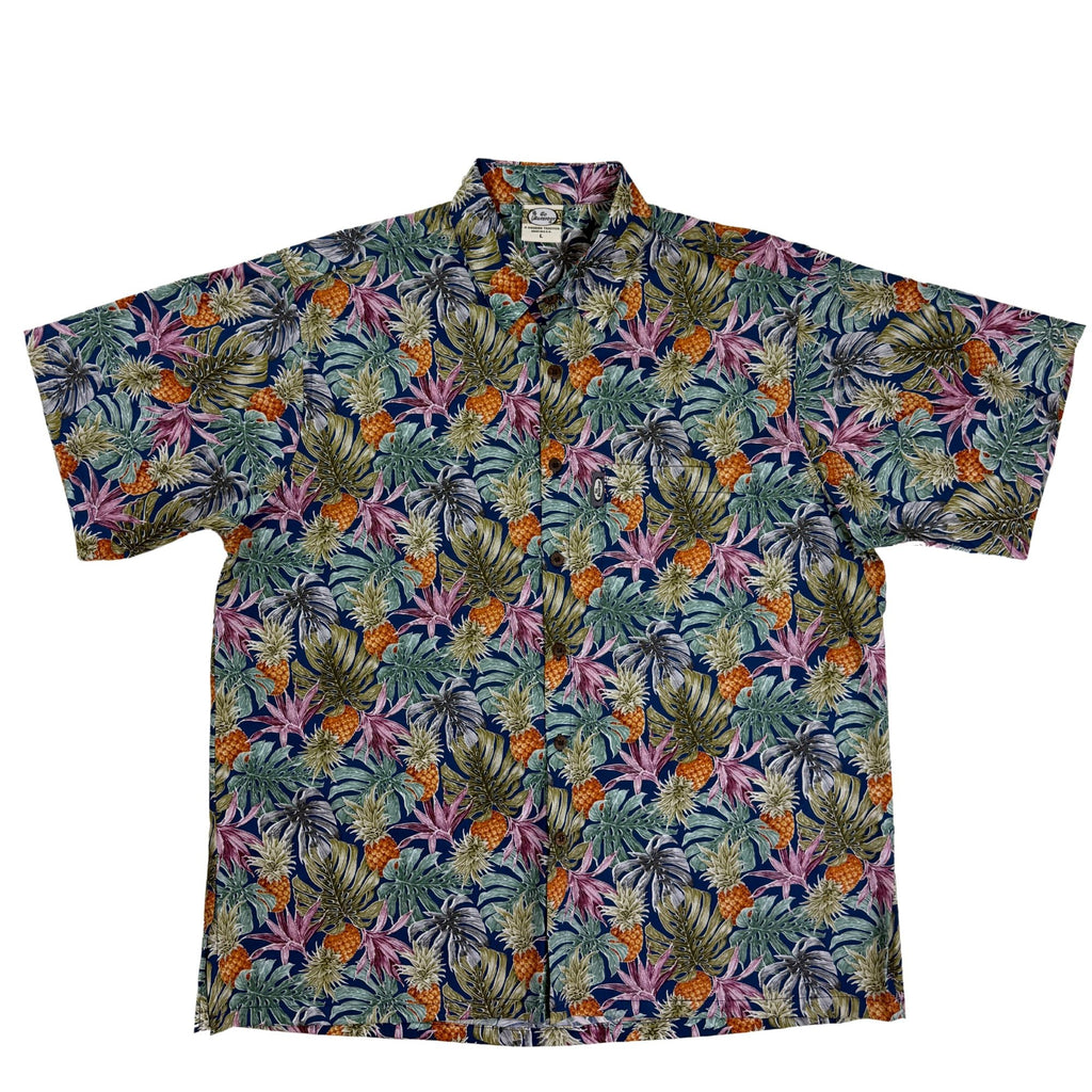 Pineapple Party (Navy) Hawaiian Shirts