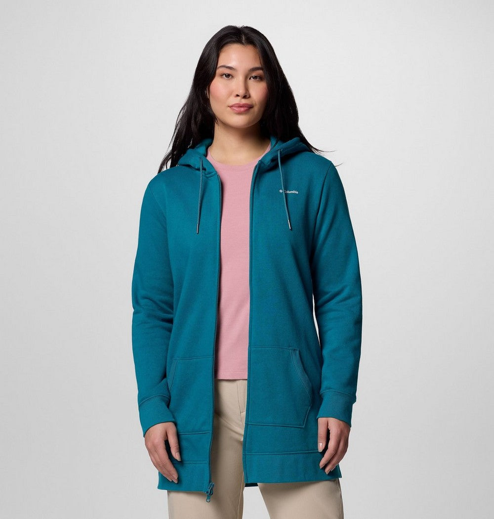Women's Long Full-Zip Hoodie - Blue