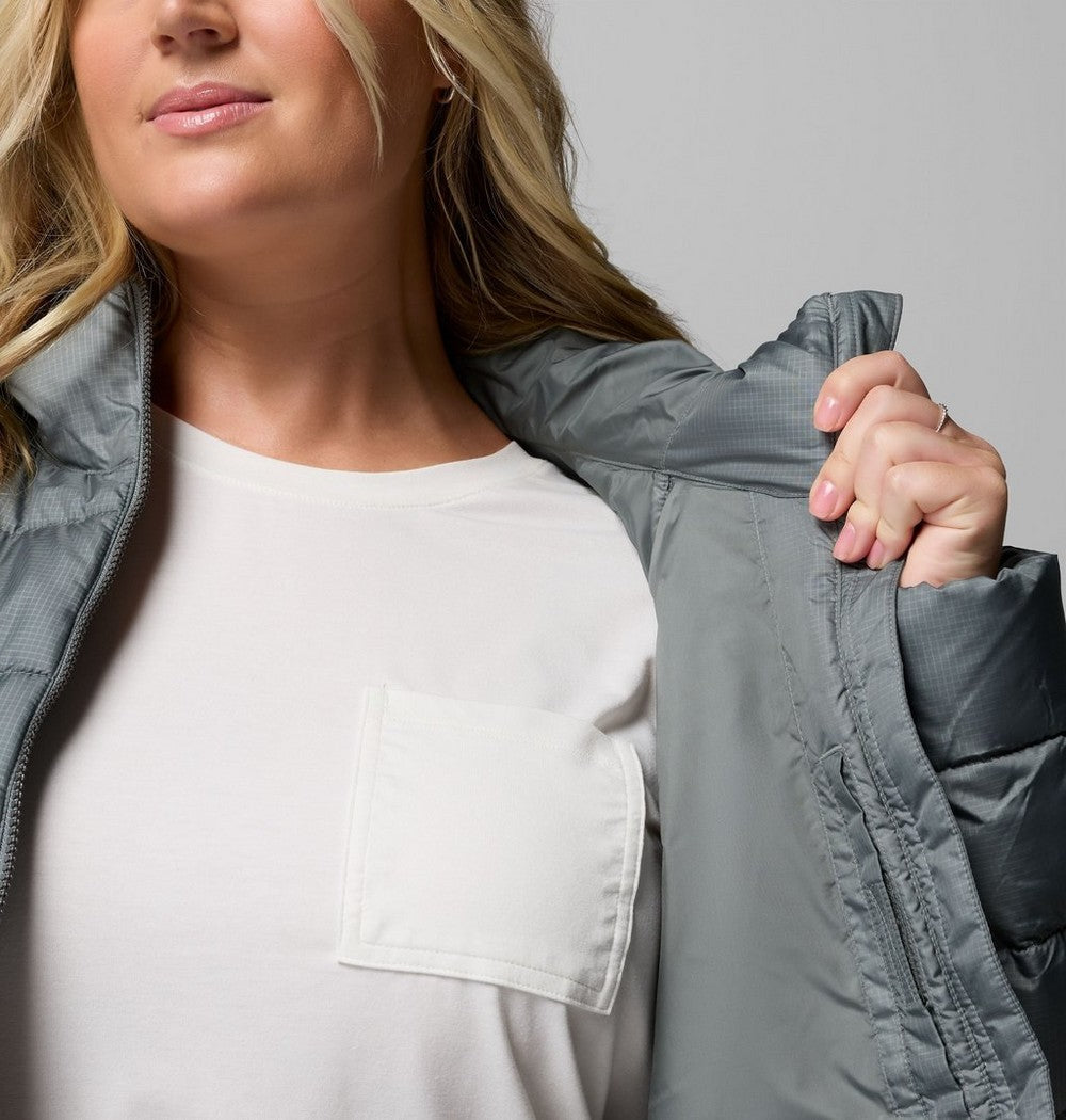 Women's Plus Size Insulated Hooded Jacket - Blue