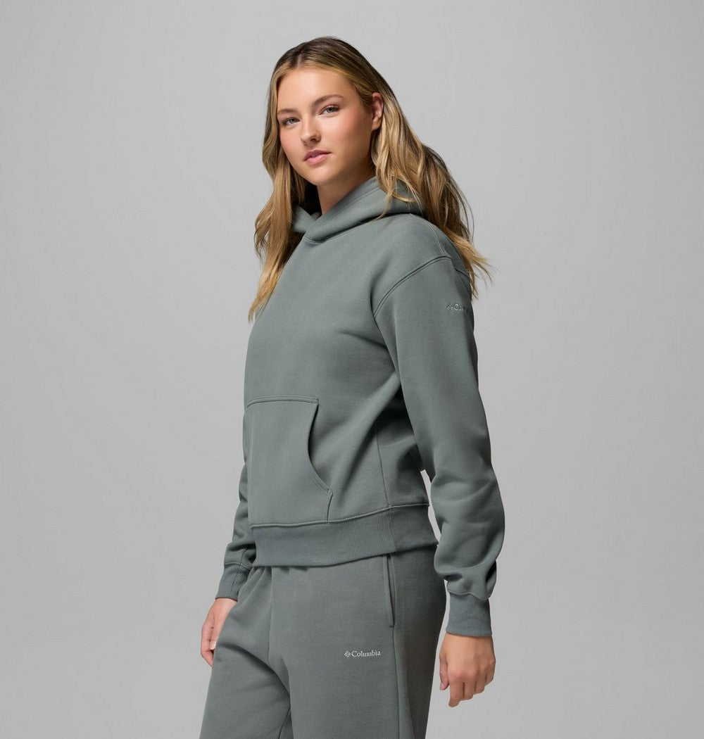 Women's Midweight Cotton Blend Hoodie - Brown