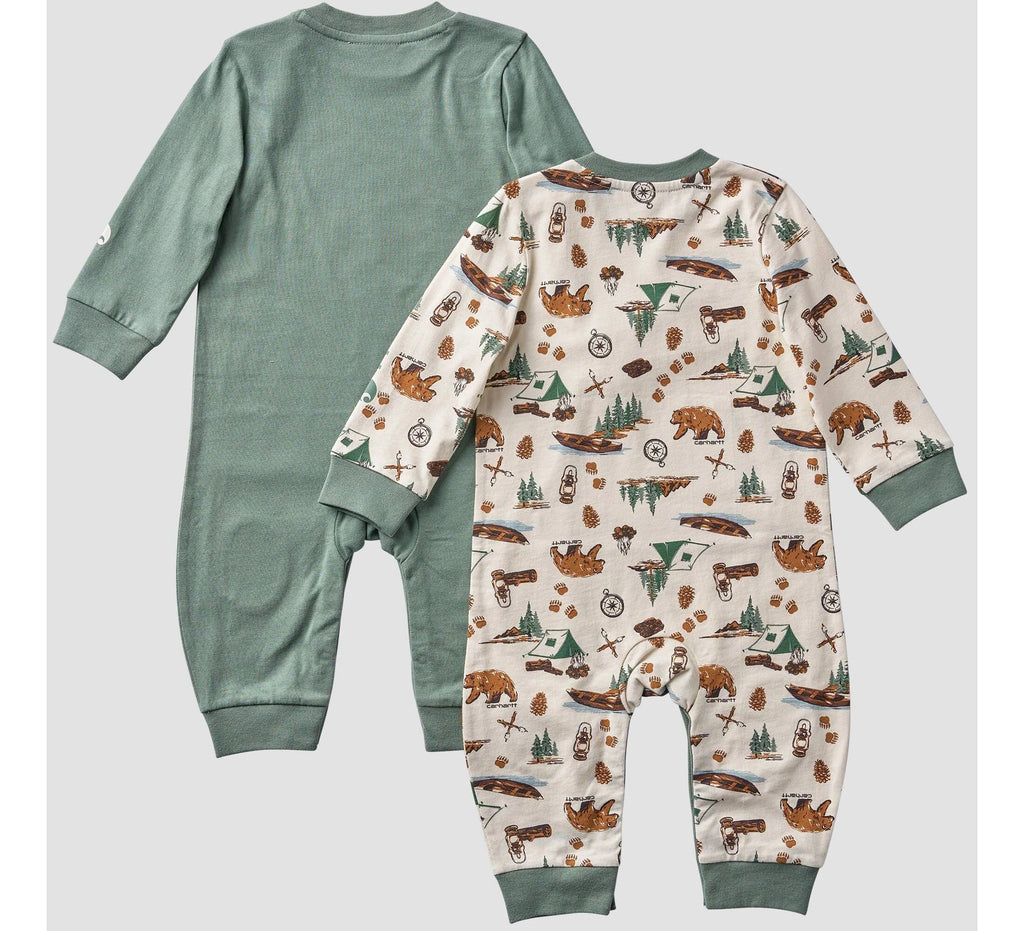 Baby Girls' Cotton Coverall Set - Chalk