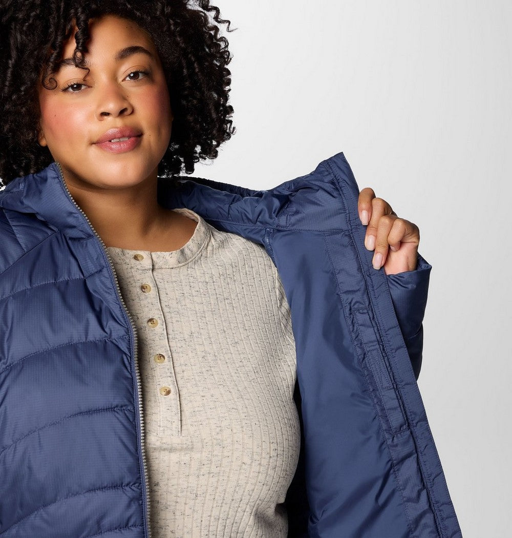 Women's Plus Size Insulated Hooded Jacket - Blue