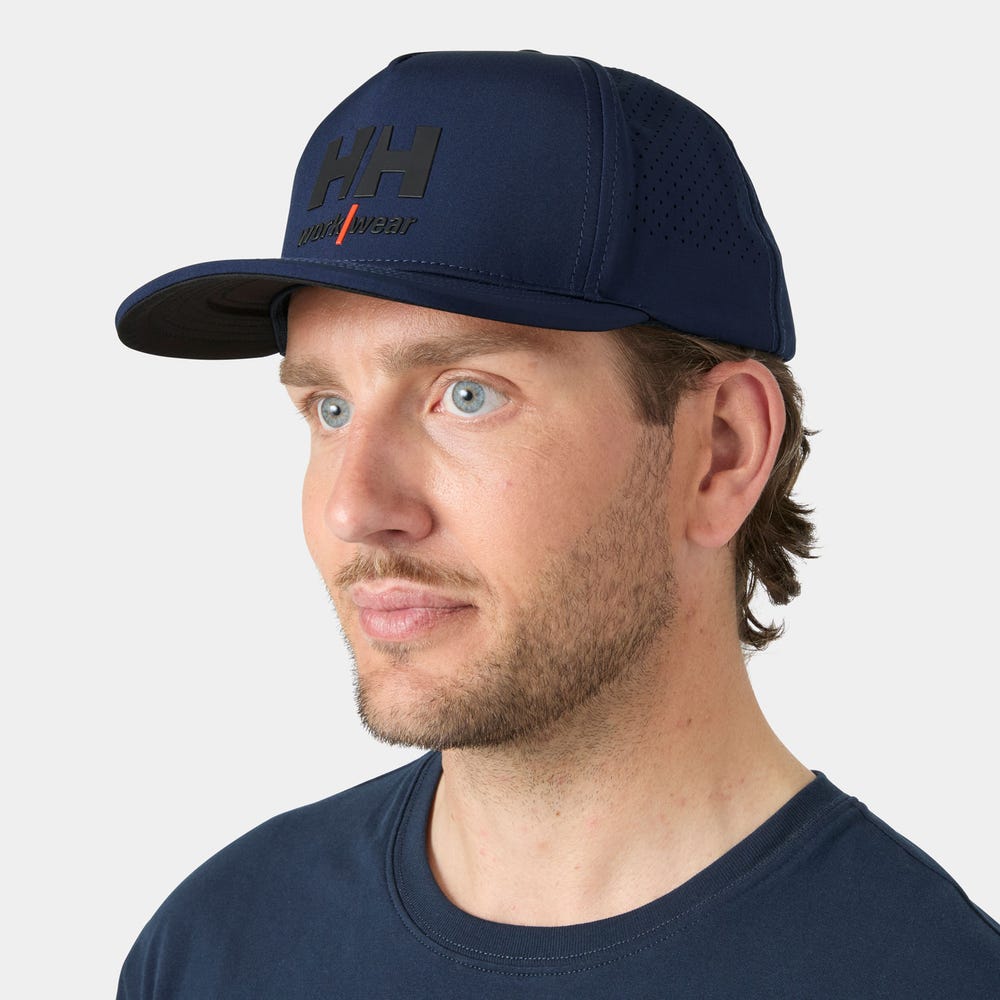 Recycled Polyester Adjustable Work Cap - Navy