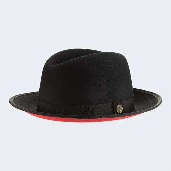 Classic Center-Creased Fedora-King (Jet Black)