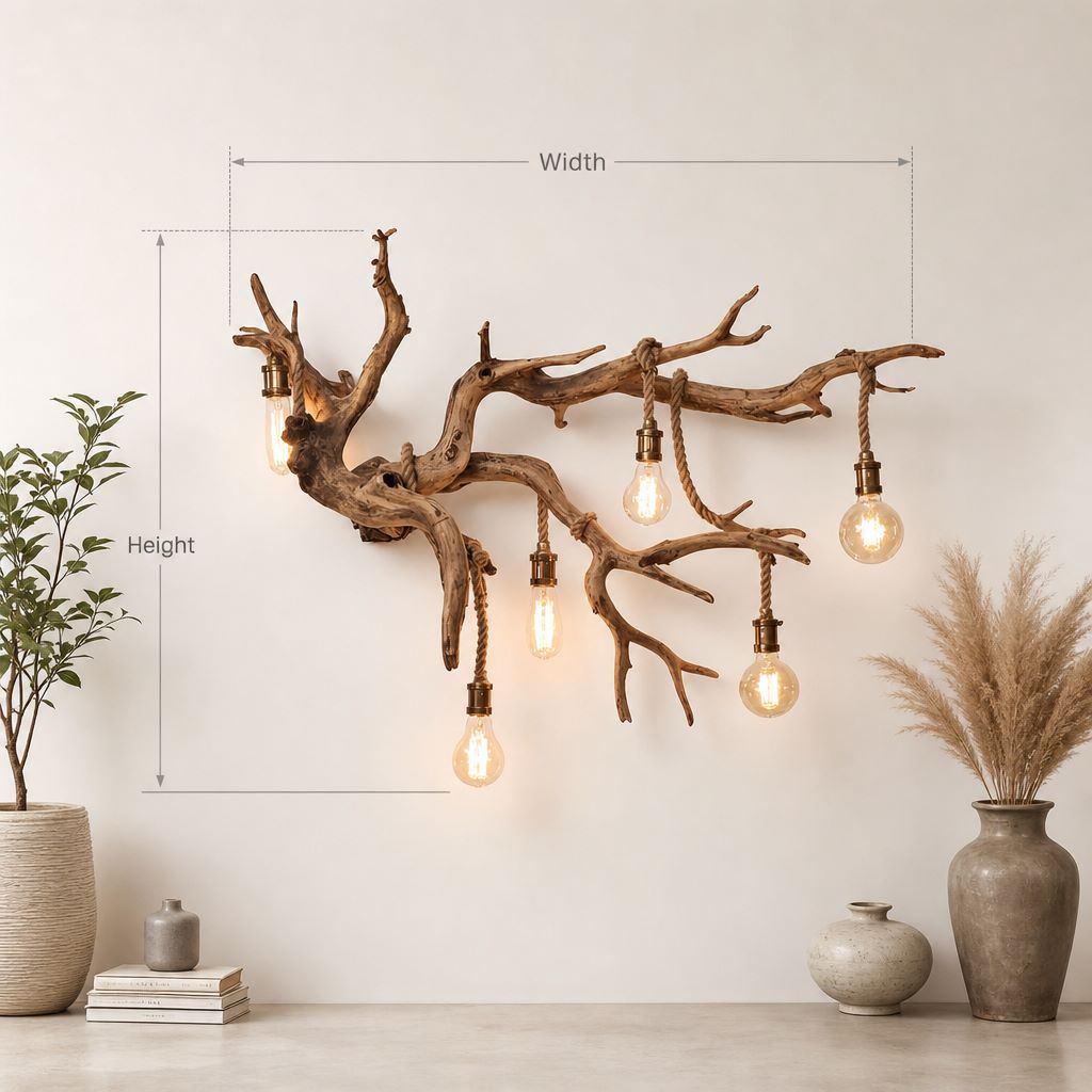 Driftwood Branch Wall Sconce