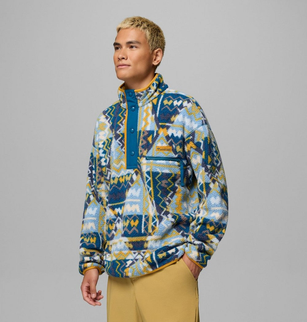 Men's Printed Half-Snap Fleece Pullover