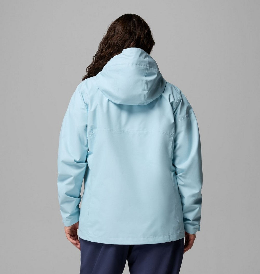 Women's Plus Size Waterproof Rain Jacket - Navy