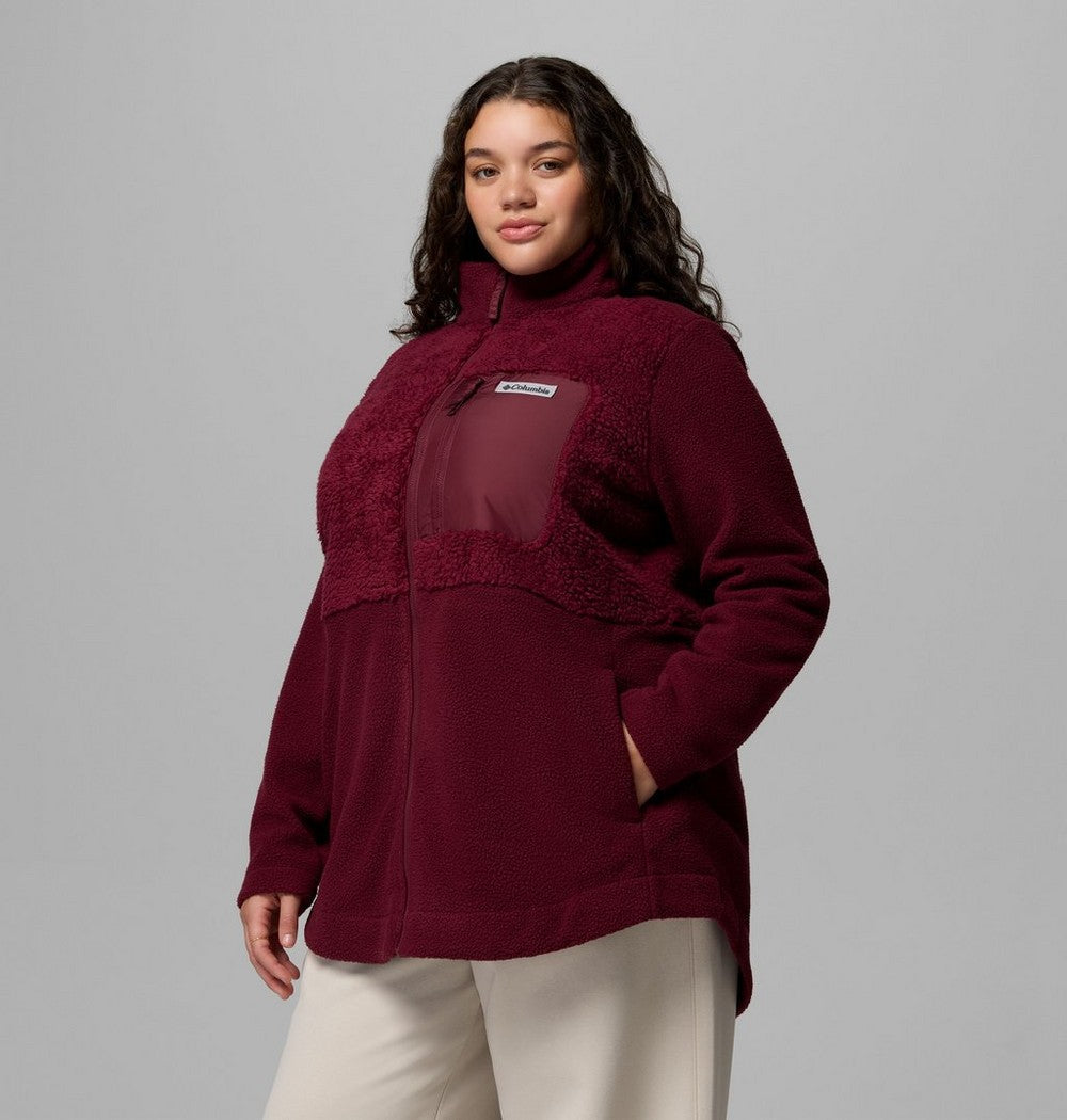 Women's Plus Sherpa Full-Zip Fleece - Grey