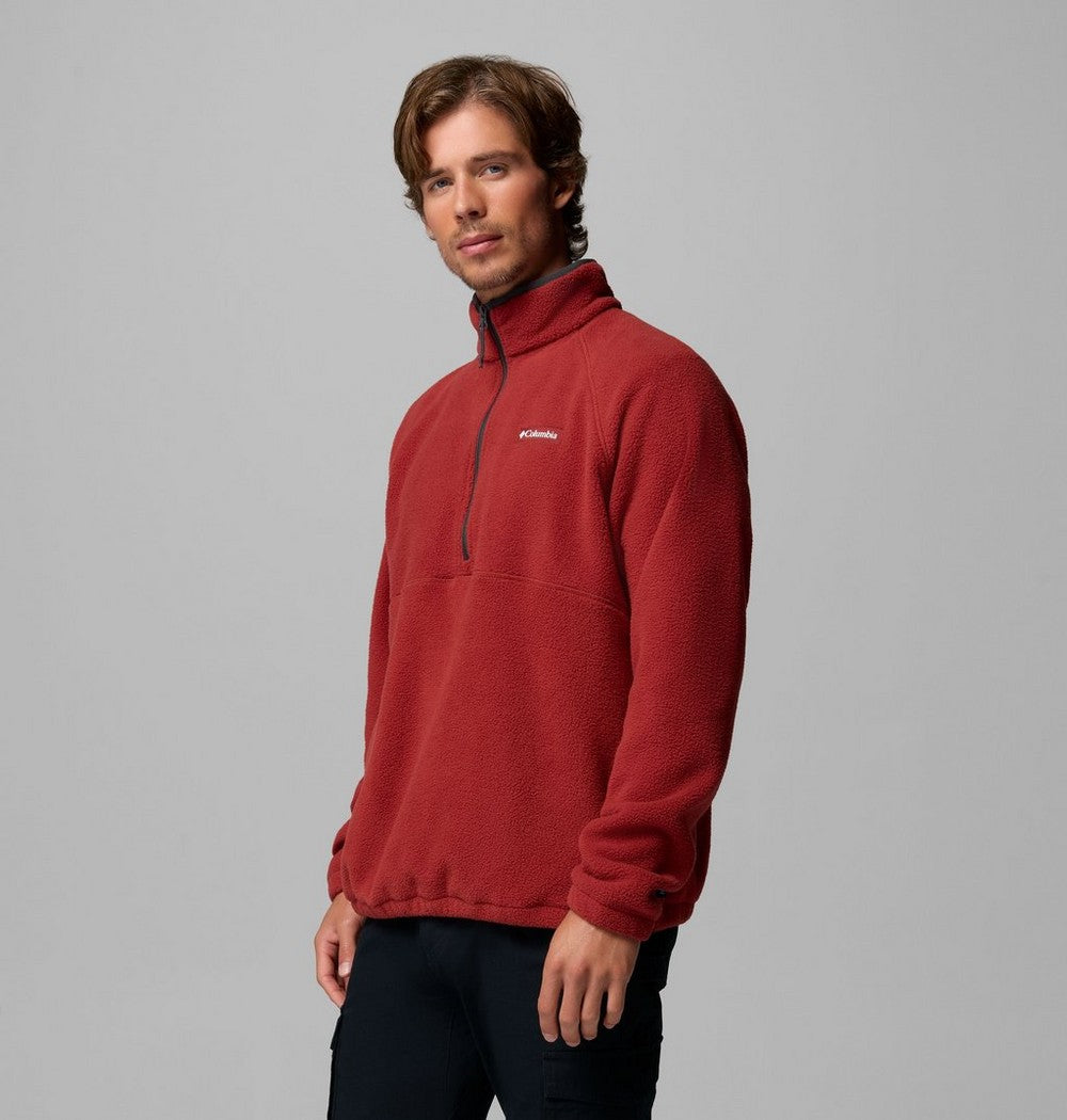 Men's Fleece Half-Zip Pullover - Dark Grey