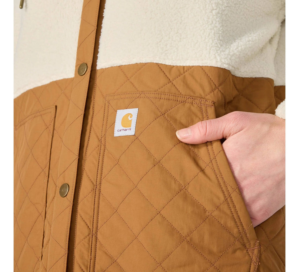 Women's Insulated Hooded Shirt Jacket - Oat