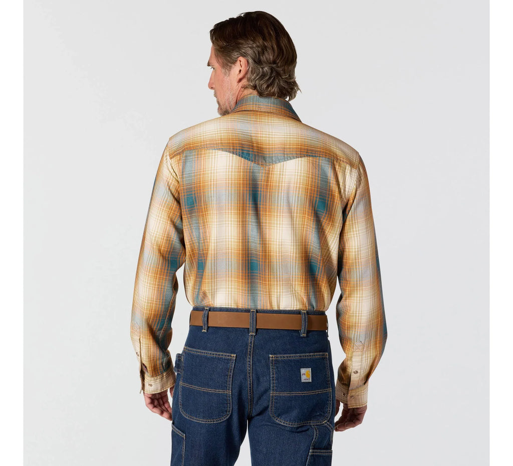 Men's Flame-Resistant Plaid Snap Shirt - Green