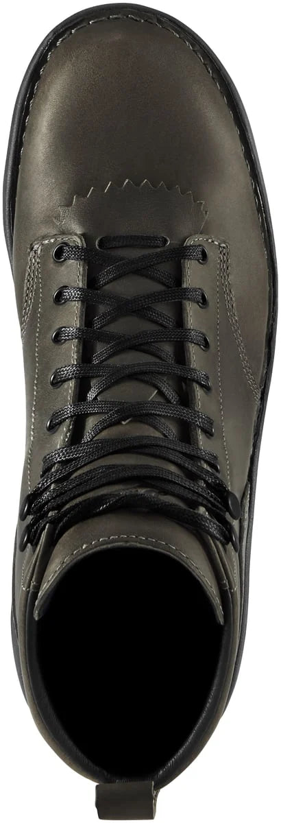 Waterproof Leather Lace-Up Boots - Charcoal