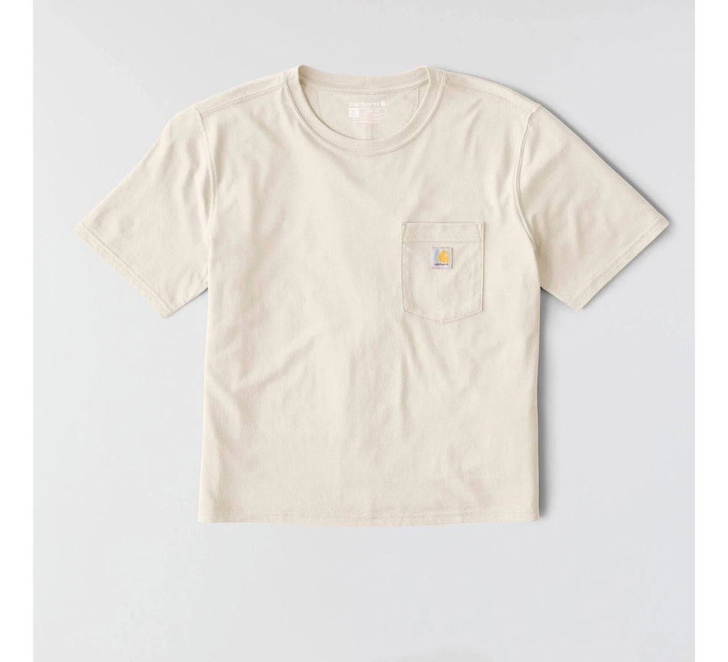 Women's Loose Lyocell Blend Pocket T-Shirt - Pink
