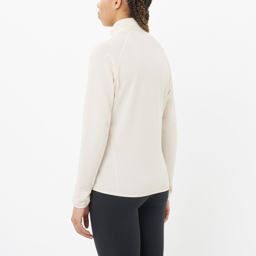 Women's Lightweight Full-Zip Fleece - White