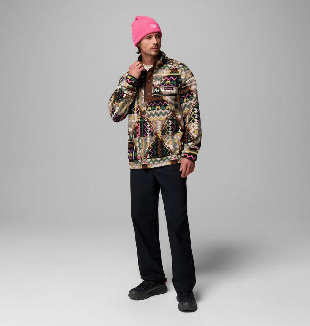 Men's Printed Half-Snap Fleece Pullover