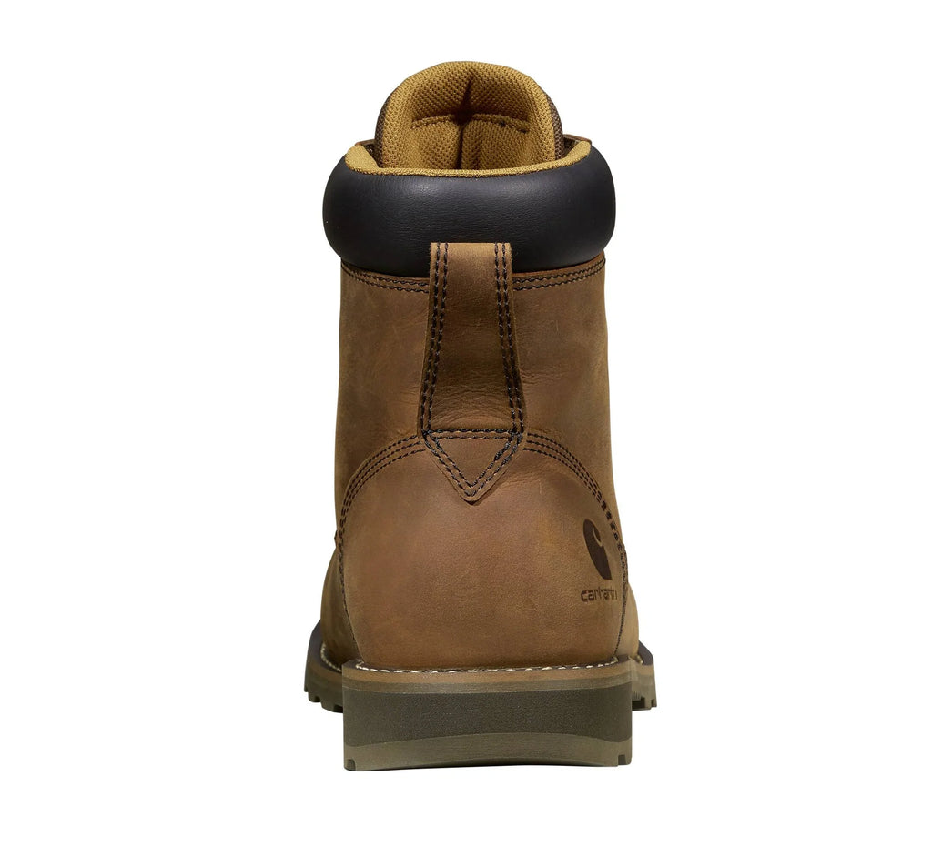 6-Inch Water-Resistant Steel Toe Work Boot - Brown
