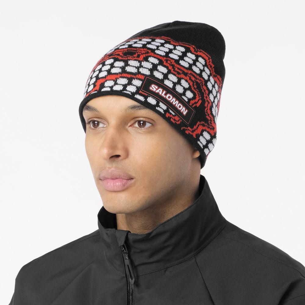 Jacquard Knit Beanie - Blue