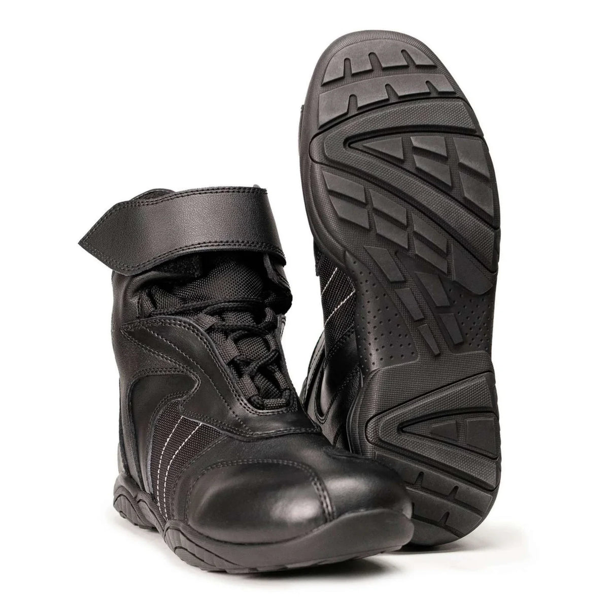 Men's Reinforced Motorcycle Boots - Black