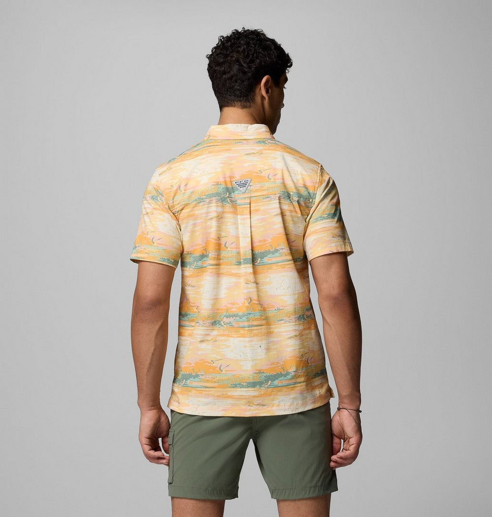 Men's Short-Sleeve Cotton Camp Shirt - Gray