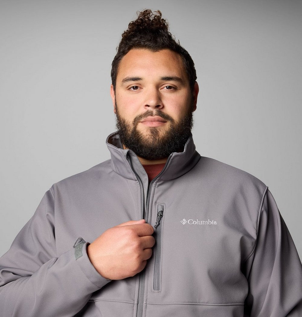 Men's Big Softshell Jacket - Grey