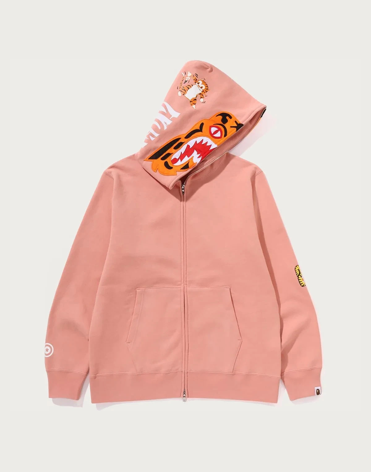 Men's Cotton Full-Zip Hoodie - Pink