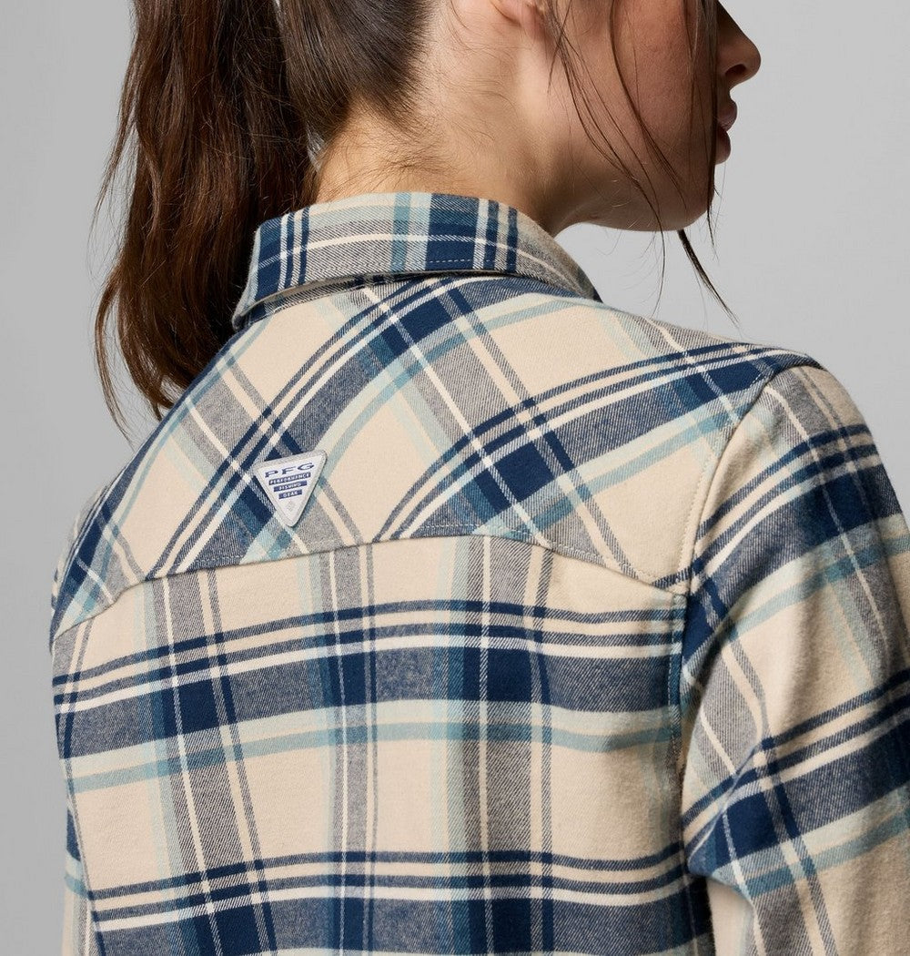 Women's Stretch Fishing Flannel Shirt - Plaid