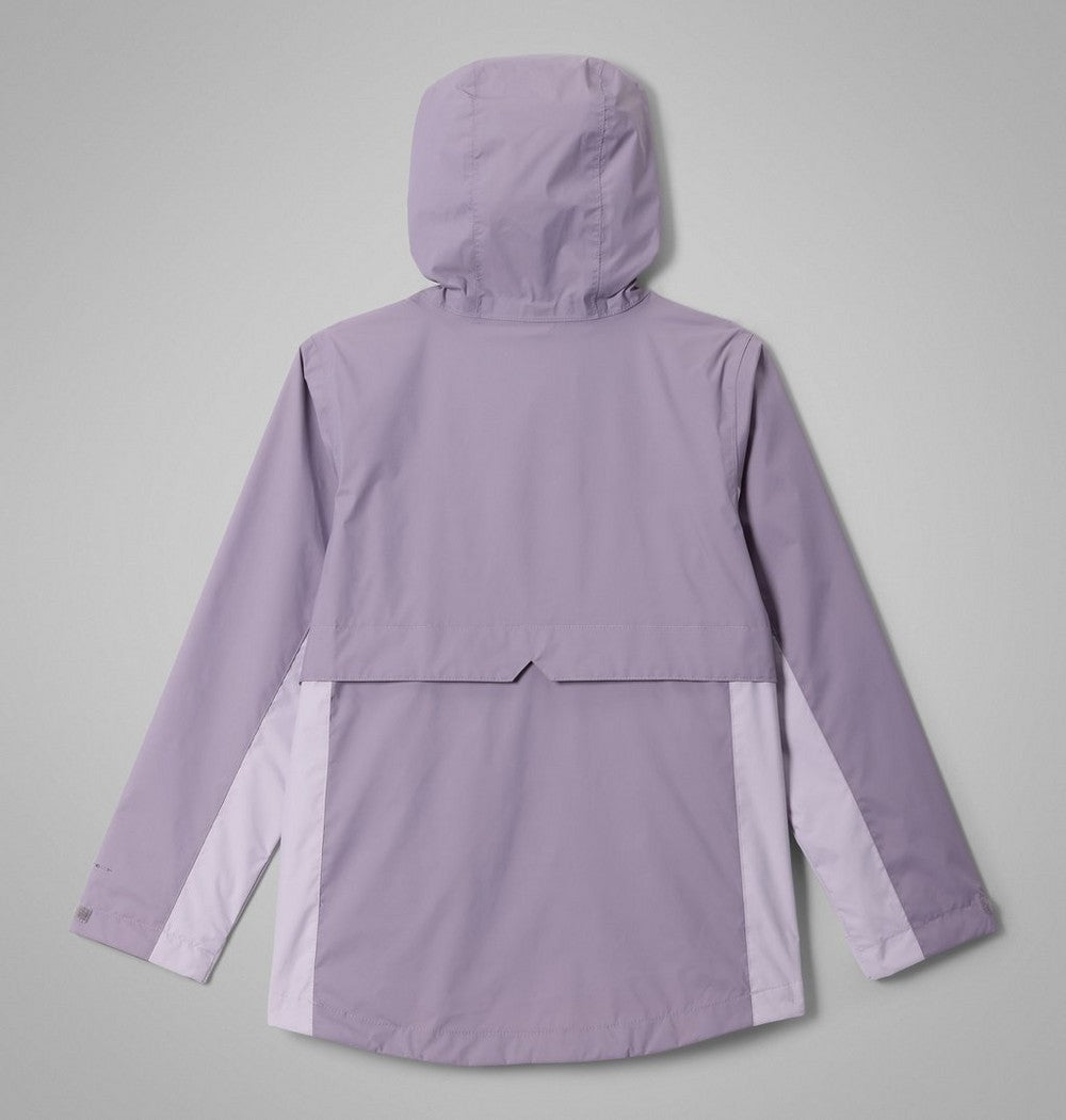 Girls' Waterproof Hooded Jacket - Purple
