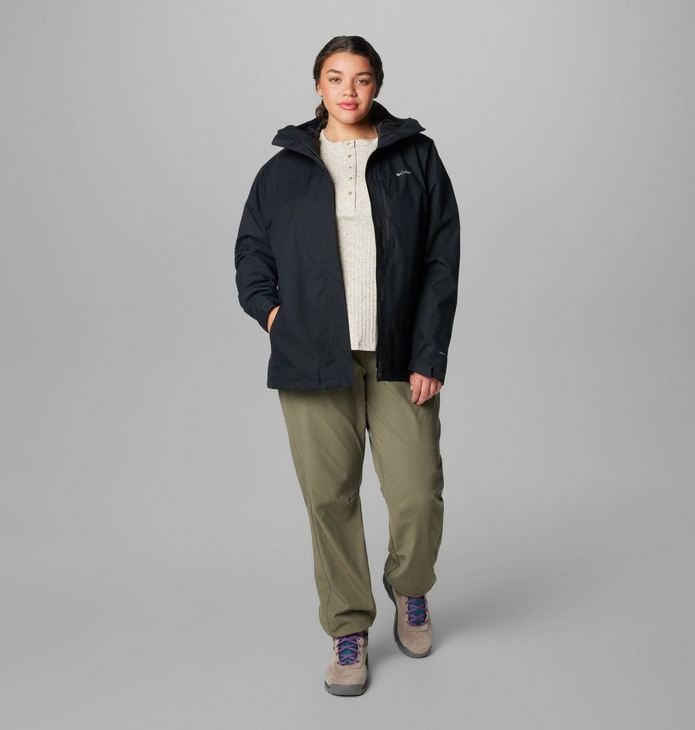 Women's Plus Size Waterproof Rain Jacket - Navy