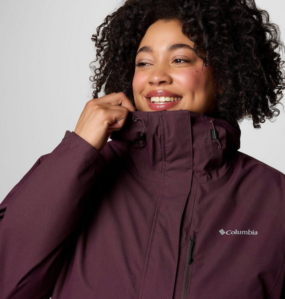 Women's Plus Size Waterproof Rain Jacket - Navy