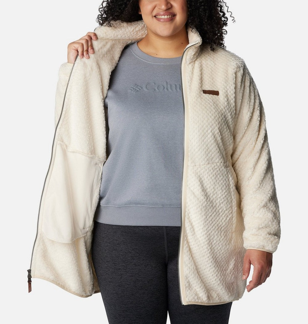 Women's Plus Long Full-Zip Fleece Jacket - Blue