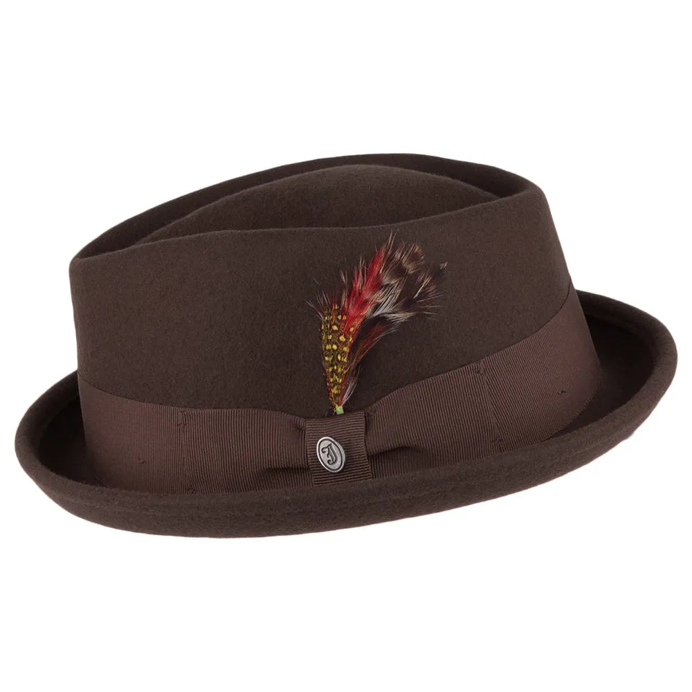 Thread Jaxon & James Crushable Diamond Crown Pork Pie Hat - Brown