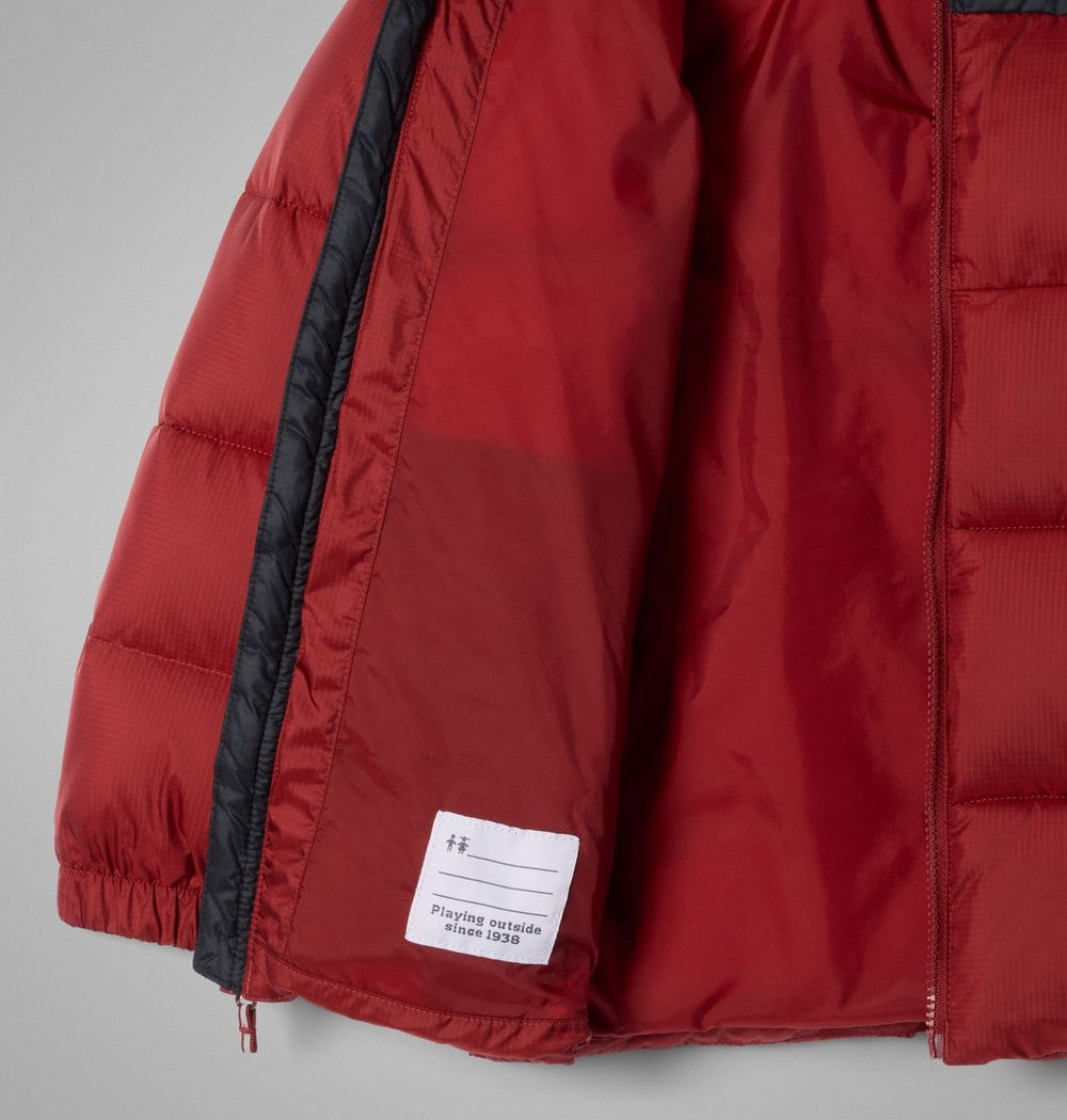 Kids' Hooded Insulated Puffer Jacket - Red Black