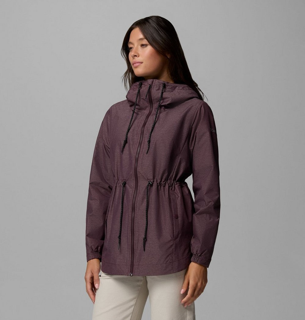 Women's Lightweight Hooded Rain Jacket - Fuchsia