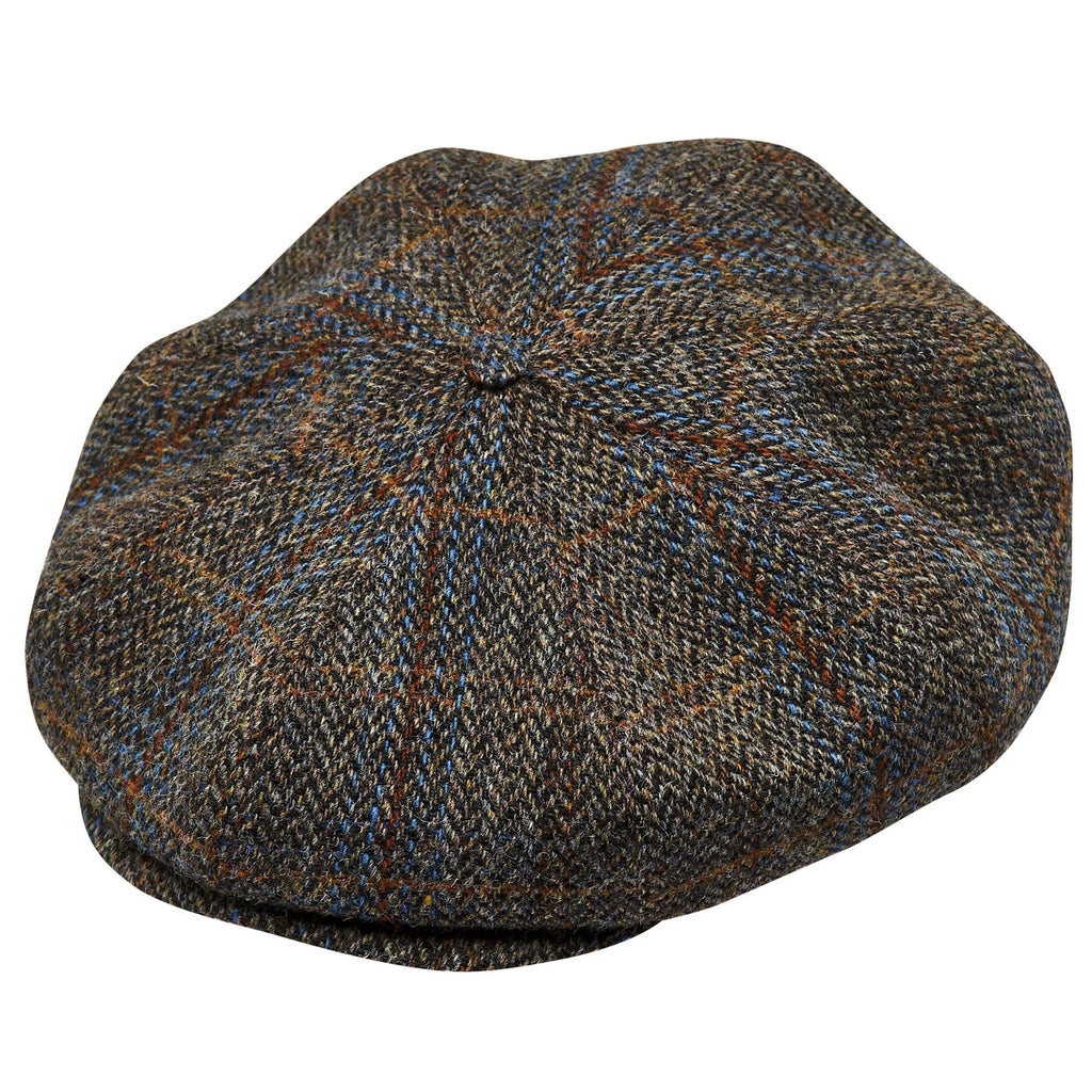 Birmingham Genuine Scottish Herringbone Tweed 8 Panels Man Cap