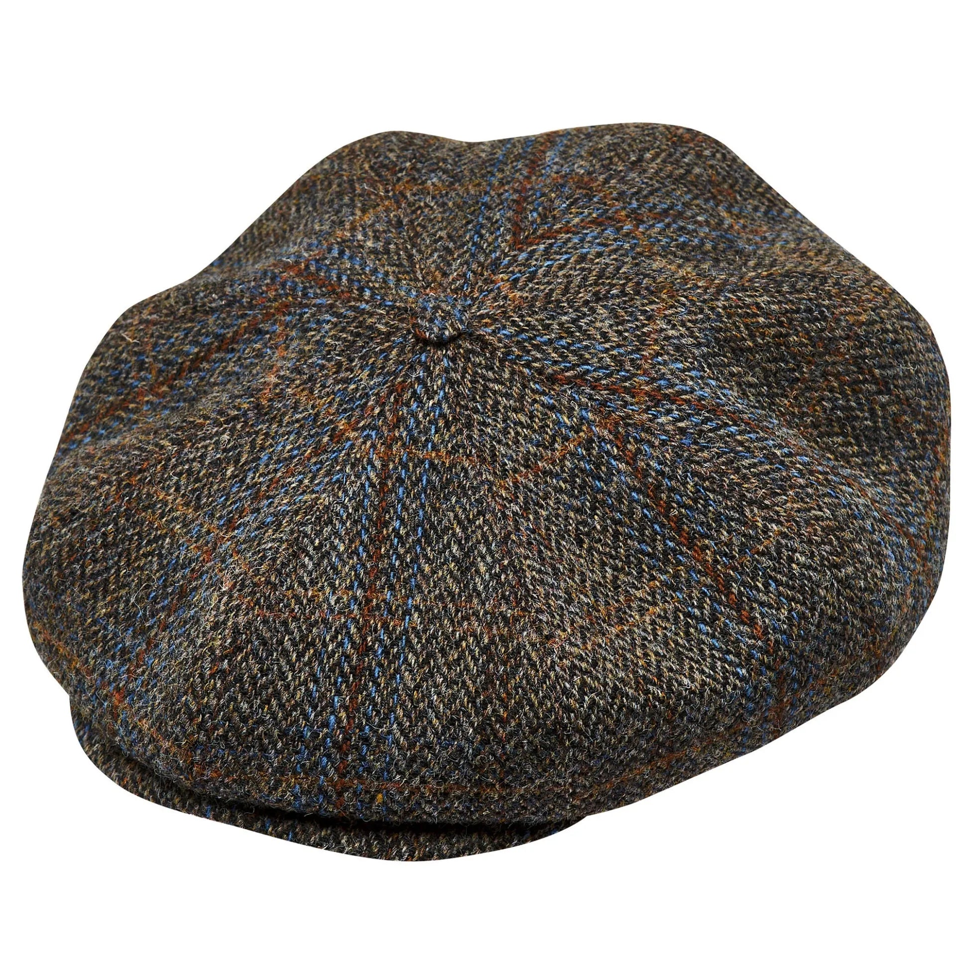 Birmingham Genuine Scottish Herringbone Tweed 8 Panels Man Cap
