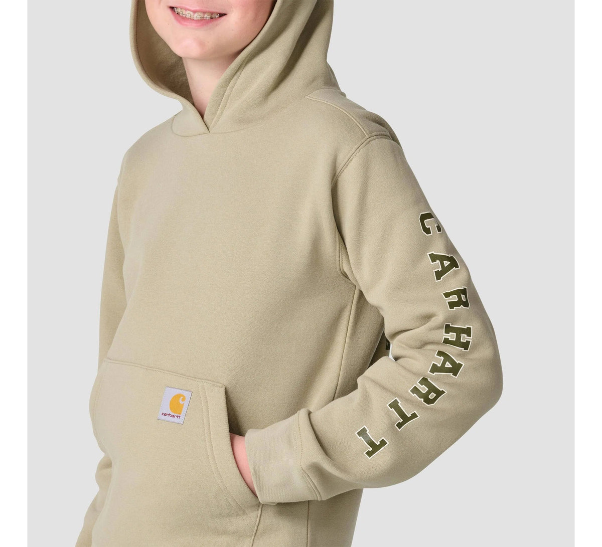 Boys' Dog Graphic Pullover Hoodie - Sandstone