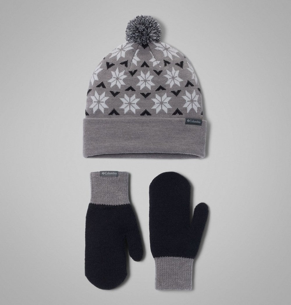Women's Beanie And Mitten Set - Pink